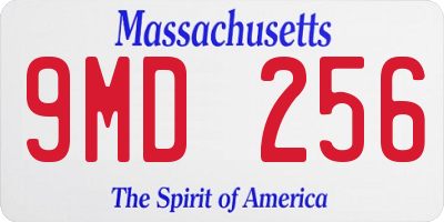 MA license plate 9MD256