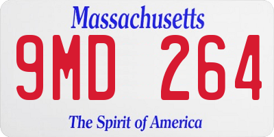MA license plate 9MD264