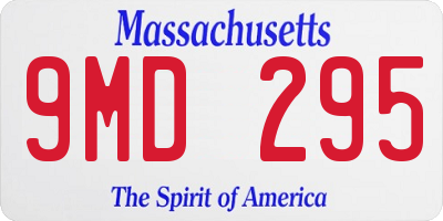 MA license plate 9MD295