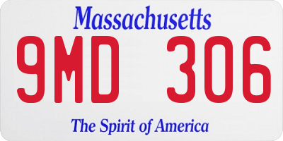 MA license plate 9MD306