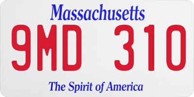 MA license plate 9MD310