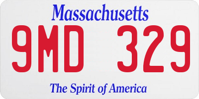MA license plate 9MD329