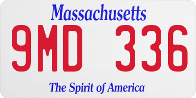MA license plate 9MD336
