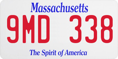 MA license plate 9MD338