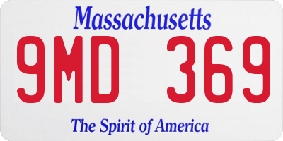 MA license plate 9MD369