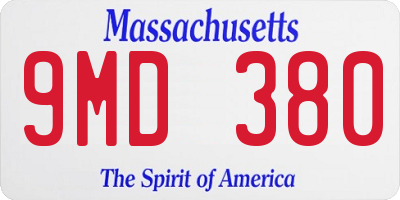 MA license plate 9MD380