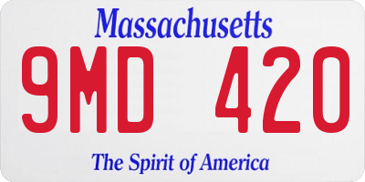 MA license plate 9MD420