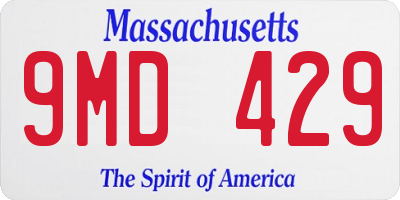 MA license plate 9MD429