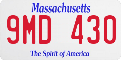 MA license plate 9MD430