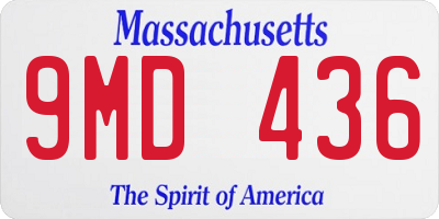 MA license plate 9MD436
