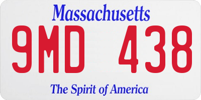 MA license plate 9MD438
