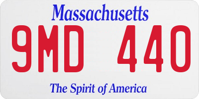 MA license plate 9MD440