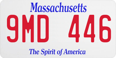 MA license plate 9MD446