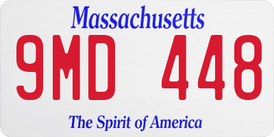MA license plate 9MD448