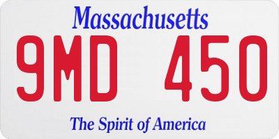 MA license plate 9MD450