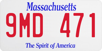 MA license plate 9MD471