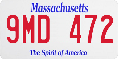 MA license plate 9MD472