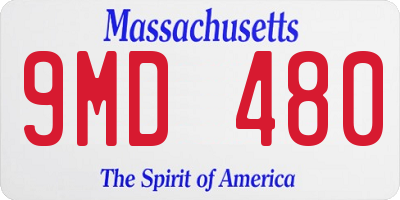 MA license plate 9MD480
