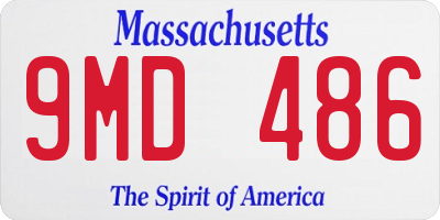 MA license plate 9MD486