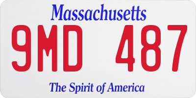MA license plate 9MD487
