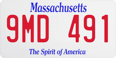 MA license plate 9MD491