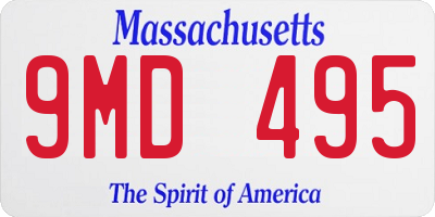 MA license plate 9MD495
