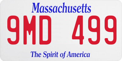 MA license plate 9MD499