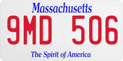 MA license plate 9MD506