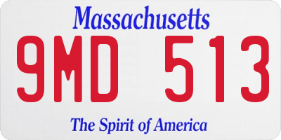 MA license plate 9MD513