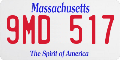 MA license plate 9MD517