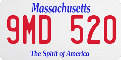 MA license plate 9MD520