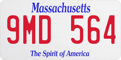 MA license plate 9MD564