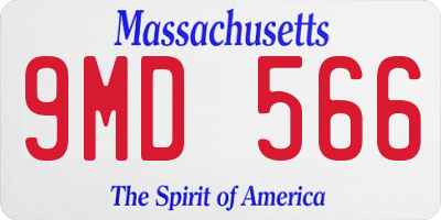 MA license plate 9MD566