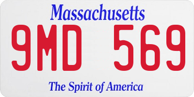 MA license plate 9MD569