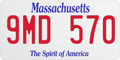 MA license plate 9MD570