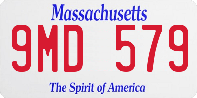 MA license plate 9MD579
