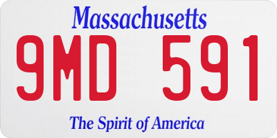 MA license plate 9MD591