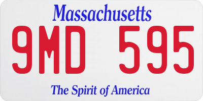 MA license plate 9MD595