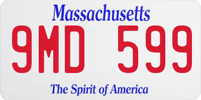 MA license plate 9MD599