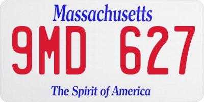 MA license plate 9MD627