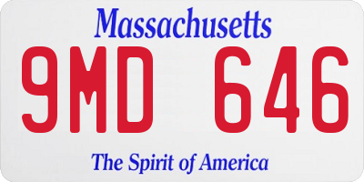 MA license plate 9MD646