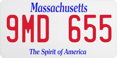 MA license plate 9MD655
