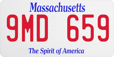 MA license plate 9MD659