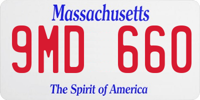 MA license plate 9MD660