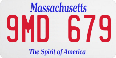 MA license plate 9MD679