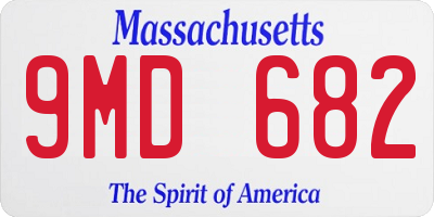 MA license plate 9MD682