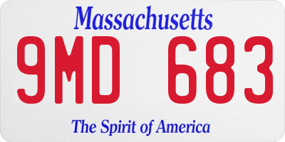 MA license plate 9MD683