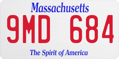 MA license plate 9MD684
