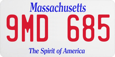MA license plate 9MD685