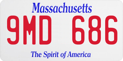 MA license plate 9MD686